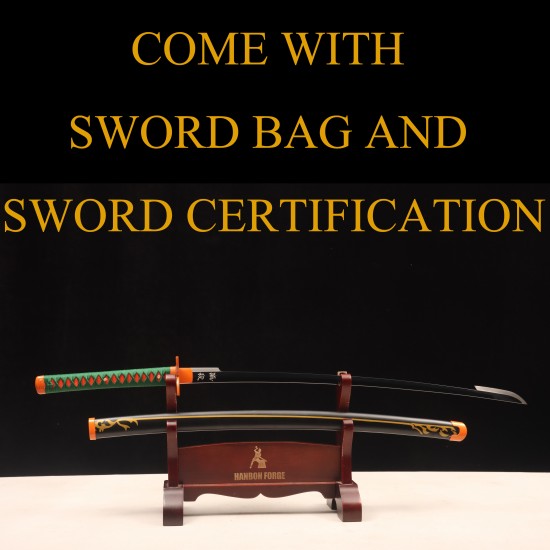 Hand Made Shinobu Kocho's Sword, Demon Slayer Katana Sword, Kimetsu No Yaiba Sword - Nichirin Sword, T10 Steel Full Tang Blade