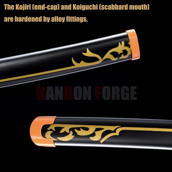 Hand Made Shinobu Kocho's Sword, Demon Slayer Katana Sword, Kimetsu No Yaiba Sword - Nichirin Sword, T10 Steel Full Tang Blade