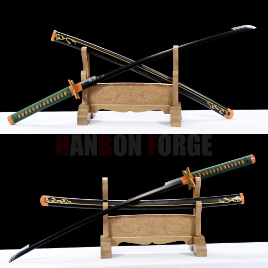 Hand Made Shinobu Kocho's Sword, Demon Slayer Katana Sword, Kimetsu No Yaiba Sword - Nichirin Sword, T10 Steel Full Tang Blade