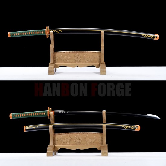 Hand Made Shinobu Kocho's Sword, Demon Slayer Katana Sword, Kimetsu No Yaiba Sword - Nichirin Sword, T10 Steel Full Tang Blade