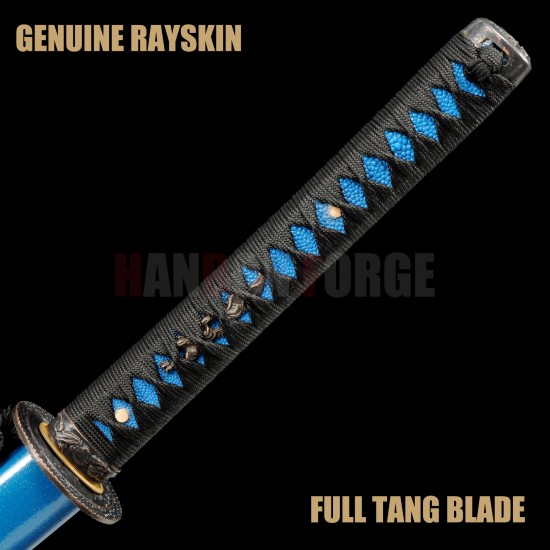 Hand Made Japanese Samurai KATANA Sword Blue T10 Steel Blade