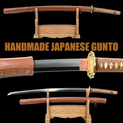WW2 Japanese Type 98 Army Shin Gunto Officer’s Sword Clay Tempered Blade Iron Saya Hazuya Polish