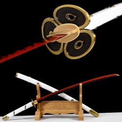 Hand Made One Piece Roronoa Zoro Enma Sword Replica Kozuki Oden's "ame No Habakiri" Katana T10 Steel Blade