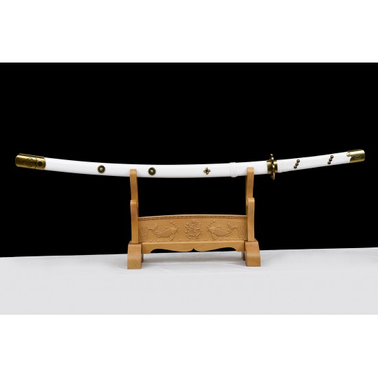 Hand Made One Piece Roronoa Zoro Enma Sword Replica Kozuki Oden's "ame No Habakiri" Katana T10 Steel Blade