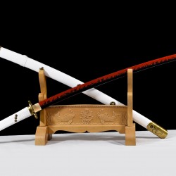 Hand Made One Piece Roronoa Zoro Enma Sword Replica Kozuki Oden's "ame No Habakiri" Katana T10 Steel Blade