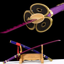 Hand Made One Piece Yama Enma Sword, Roronoa Zoro Katana, Trafalgar D Water Law Anime Sword T10 Steel Blade