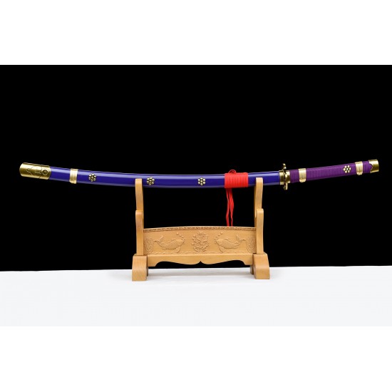 Hand Made One Piece Yama Enma Sword, Roronoa Zoro Katana, Trafalgar D Water Law Anime Sword T10 Steel Blade