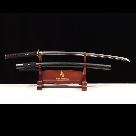 Handmade Samurai Katana Sword | T10 Clay Tempered Blade with Choji Hamon & Hazuya Polish | Snake & Bamboo Handmade Samurai Katana Sword | T10 Clay Tempered Blade with Choji Hamon & Hazuya Polish | Snake & Bamboo