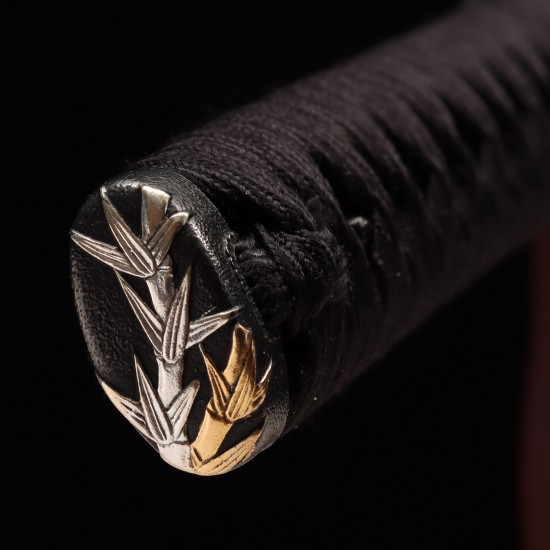 Handmade Samurai Katana Sword | T10 Clay Tempered Blade with Choji Hamon & Hazuya Polish | Snake & Bamboo Handmade Samurai Katana Sword | T10 Clay Tempered Blade with Choji Hamon & Hazuya Polish | Snake & Bamboo