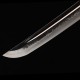 Handmade Samurai Katana Sword | T10 Clay Tempered Blade with Choji Hamon | Wolf & Moon Brass Fittings | Red Rayskin Saya Handmade Samurai Katana Sword | T10 Clay Tempered Blade with Choji Hamon | Wolf & Moon Brass Fittings | Red Rayskin Saya