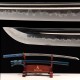 Handmade Samurai Katana | T10 Clay Tempered Blade with Choji Hamon | Wave Theme Brass Fittings | Deep Blue Speckled Saya Handmade Samurai Katana | T10 Clay Tempered Blade with Choji Hamon | Wave Theme Brass Fittings | Deep Blue Speckled Saya