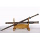 Chinese Dragon Sword Jian Folded Steel Traditional Handmade Black Blade UNSHARP