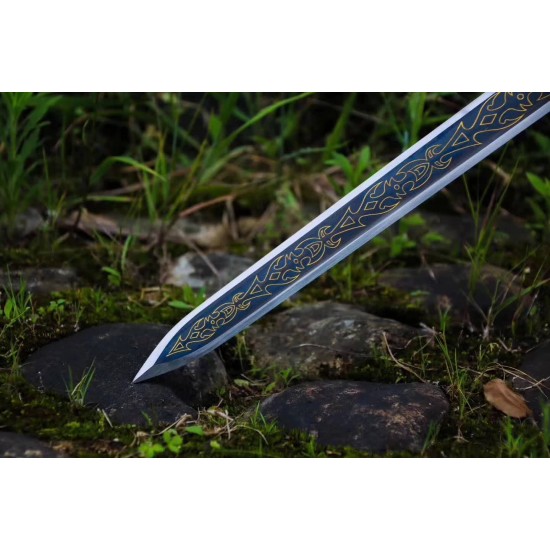 Chinese Sword Jian 1095 High Carbon Steel Handmade Sharpened Frost Blade Full Tang