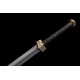 Folded Steel Chinese Sword Han Wu Jian Clay Tempered Blade Handcrafted Hualee Wood Scabbard