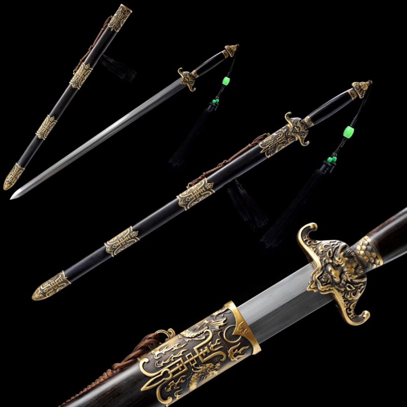 100/% Handmade Chinese Sword Damascus Folded Steel Qing Dynasty Sword Sharp Blade