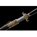 Chinese Sword "Qing Jian" Folded Pattern Steel Blade Ebony Sheath Real Hamon