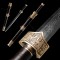 Chinese Sword Jian Folded Pattern Steel Pure Copper Guard Hand Forged Blade
