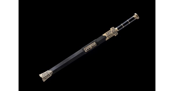 78CM Traditional Chinese Dragon Rosewood Manganese Steel Sword Handmade Jian 龙凤剑 