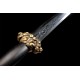 Short Jian Chinese Sword (Yudi jian) Folded Pattern Steel Ebony Scabbard Pure Copper Fitting