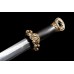 Short Jian Chinese Sword (Yudi jian) Folded Pattern Steel Ebony Scabbard Pure Copper Fitting