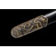 Dragon Phoenix Sword Antiqued Chinese Jian Brass Metal Guard 8-Side Folded Steel Blade