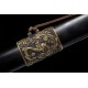 Dragon Phoenix Sword Antiqued Chinese Jian Brass Metal Guard 8-Side Folded Steel Blade