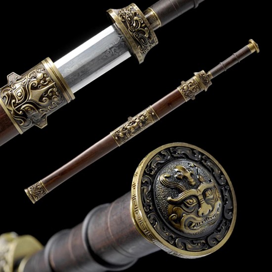 Chinese Sword Jian Damascus Folded Steel Blade Traditional Handmade Chinese Sword Jian Damascus Folded Steel Blade Traditional Handmade