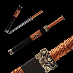 Red Cliff Jian Sword Chinese Short Knife Folded Steel Blade Handade For Sale