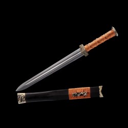 Red Cliff Jian Sword Chinese Short Knife Folded Steel Blade Handade For Sale