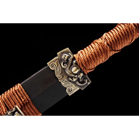 Red Cliff Jian Sword Chinese Short Knife Folded Steel Blade Handade For Sale