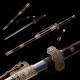 Tang jian sword chinese folded steel hand forged polishing blade ebony scabbard brass fittings