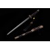 Tang jian sword chinese folded steel hand forged polishing blade ebony scabbard brass fittings