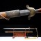 Chinese Sword Plum Blossom Jian Hand-Forged Damascus Folded Steel Blade