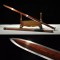 Chinese Jian Sword Damascus Folded Steel Red Blade traditional Handmade