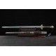 Chinese Jian Sword Dragon Design Traditional Hand Folded Steel Blade Genuine Rayskin Sheath