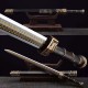 Ruyi Jian Chinese Sword Fire Pattern Blade Damascus Folded Steel Ebony Sheath Ruyi Jian Chinese Sword Fire Pattern Blade Damascus Folded Steel Ebony Sheath