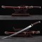 Dragon Dao Chinese Sword Damascus Folded Steel Hazuya Polishing Blade Red Wood Scabbard