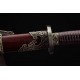 Dragon Dao Chinese Sword Damascus Folded Steel Hazuya Polishing Blade Red Wood Scabbard