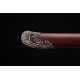 Dragon Dao Chinese Sword Damascus Folded Steel Hazuya Polishing Blade Red Wood Scabbard