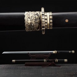 Dragon Tang Dao Sword Chinese Sword Sword Real Hamon Folded Steel Blade 26"