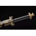 Chinese Jian Sword Damascus Folded Steel Blade Ebony Scabbard For Sale