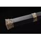 Chinese Jian Sword Damascus Folded Steel Blade Ebony Scabbard For Sale