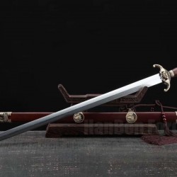 Chinese Sword Jian LEAPING THE DRAGON GATE 4-Sided Damascus Folded Steel Blade