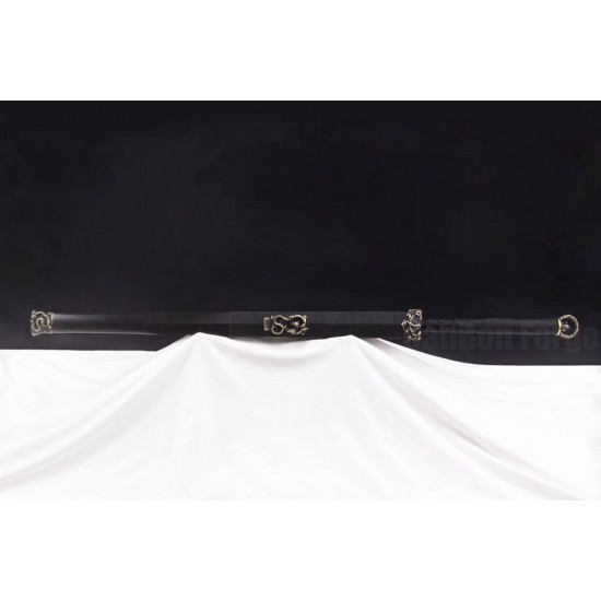 Huan Shou Han Jian Sword Chinese God Beast Theme Folded Steel Blade
