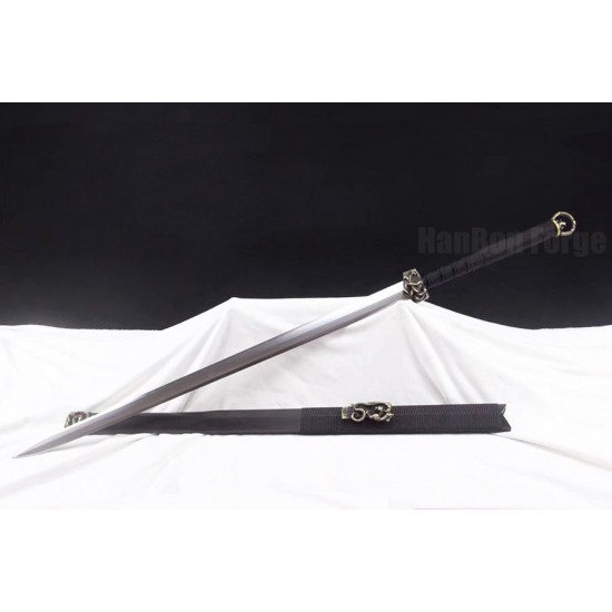 Huan Shou Han Jian Sword Chinese God Beast Theme Folded Steel Blade