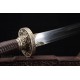 Chinese Sword Chrysanthemum Qing Dao Hazuya Polish Damascus Steel Clay Tempered Blade