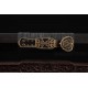 Chinese Han Jian Sword Damascus Folded Steel Ebony Sheath Traditional Handmade