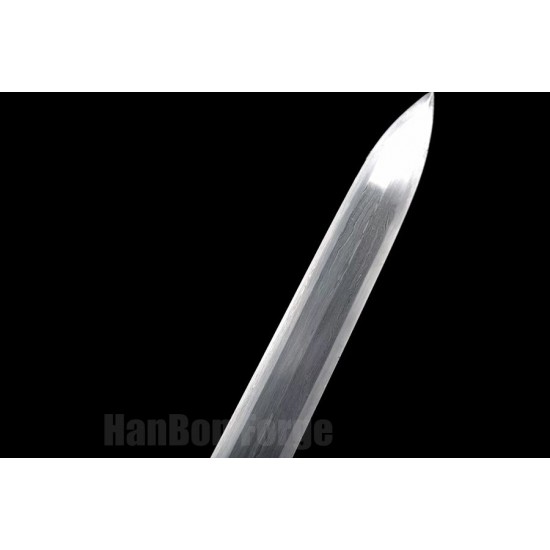 Famous Chinese Ganjiang Sword Jian Damascus Steel 12 Processes Hazuya Polish Blade