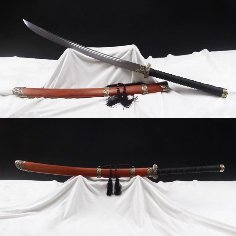 High Quality Battle Broadsword Dao Sword Very Sharp Damascus Steel Blade W Kylin 