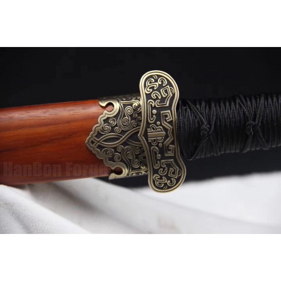 Chinese Sword Dadao Broadsword Traditional Handmade Damascus Single Edged Blade For Sale